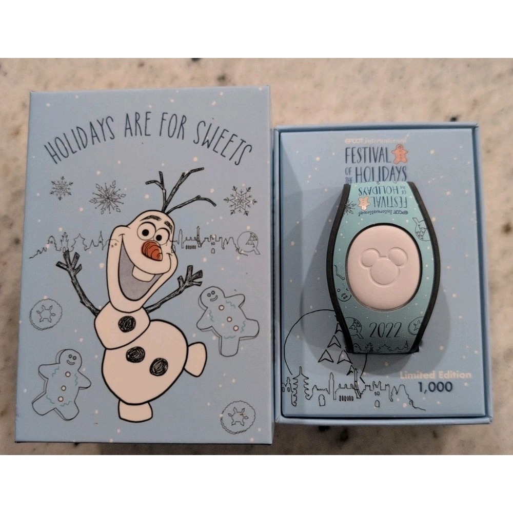 2022 Disney Parks Epcot Festival Of The Holidays Magicband Frozen Olaf Sven LE